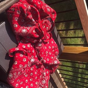 Vera Bradley XL & Small red bandana retire duffles